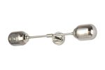 Notte Ceiling/Wall Light Linear, 2 Light G9, IP44, Polished Nickel/Smoke Smooth Tubular Glass