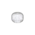 Urasawa 16x13cm Pumpkin Shaped Ribbed Glass (C), Clear