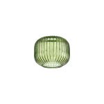 Urasawa 16x13cm Pumpkin Shaped Ribbed Glass (C), Green