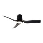 Ushuaia 133cm 30W LED Dimmable Ceiling Light With Built-In 35W DC Fan, 2700-5000K Remote & APP Control, 3300lm, Black, 5yrs Warranty