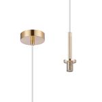 Gana Adjustable Pendant Kit (FRAME ONLY), 1 Light G9, IP44, Brass Gold