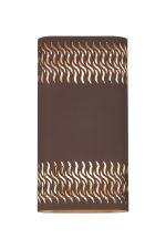 Goccia Wall Lamp With 160 x 305mm Mesh Waves Pattern Shade, 2 x 6.5W LED, 3000K, 900lm, IP65, Cacao, 3yrs Warranty