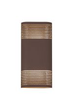 Goccia Wall Lamp With 125 x 260mm Mesh Oval Pattern Shade, 2 x 6.5W LED, 3000K, 900lm, IP65, Cacao, 3yrs Warranty
