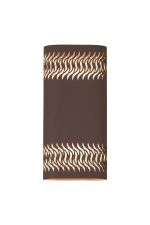Goccia Wall Lamp With 125 x 260mm Mesh Waves Pattern Shade, 2 x 6.5W LED, 3000K, 900lm, IP65, Cacao, 3yrs Warranty