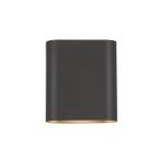 Goccia Wall Lamp With 160 x 180mm Flat Shade, 2 x 6.5W LED, 3000K, 900lm, IP65, Anthracite, 3yrs Warranty
