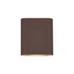 Goccia Wall Lamp With 160 x 180mm Flat Shade, 2 x 6.5W LED, 3000K, 900lm, IP65, Cacao, 3yrs Warranty