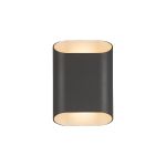 Goccia Wall Lamp With 125 x 180mm Angled Shade, 2 x 6.5W LED, 3000K, 900lm, IP65, Anthracite, 3yrs Warranty