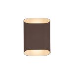 Goccia Wall Lamp With 125 x 180mm Angled Shade, 2 x 6.5W LED, 3000K, 900lm, IP65, Cacao, 3yrs Warranty