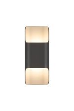 Goccia Wall Lamp With 125 x 305mm Even Open Curve Shade, 2 x 6.5W LED, 3000K, 900lm, IP65, Anthracite, 3yrs Warranty