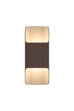 Goccia Wall Lamp With 125 x 305mm Even Open Curve Shade, 2 x 6.5W LED, 3000K, 900lm, IP65, Cacao, 3yrs Warranty