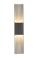 Goccia Wall Lamp With 125 x 670mm Even Open Curve Shade, 2 x 6.5W LED, 3000K, 900lm, IP65, Anthracite, 3yrs Warranty
