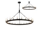 Stella 1.3m Semi Flush/Pendant, 24 Light E14, Satin Black/Polished Nickel (ITEM REQUIRES CONSTRUCTION)