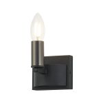 Stella Wall Lamp, 1 Light E14, Satin Black/Gun Metal