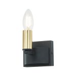 Stella Wall Lamp, 1 Light E14, Satin Black/Satin Gold