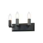 Stella Wall Lamp, 3 Light E14, Satin Black/Pewter