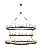 Stella 3 Tier 1.6m+1.3m+1.6m Pendant, 30+24+30 Light E14, Satin Black/Satin Gold, (ITEM REQUIRES CONSTRUCTION/CONNECTION) Item Weight: 35kg