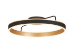 Chiara 60cm Round Ceiling, 45W LED, Remote Control Tuneable White 3000-6000K, 3000lm, Black Faux Leather/Brushed Gold, 3yrs Wrnty