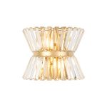 Vienna Wall Light, 2 x E14, Brass/Clear