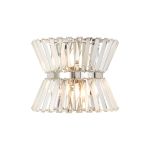 Vienna Wall Light, 2 x E14, Polished Nickel/Clear