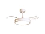 Villena S 42cm 36W LED Dimmable Ceiling Light With Built-In 24W DC Fan, 3000-5000K Remote Control, 5710lm, White, 5yrs Warranty