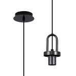 Urasawa 12cm Mini 1 Light Pendant, (FRAME ONLY), 1 x E27, Black Chrome/Matt Black