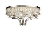 Vivienne 70cm Ceiling 8 Light E14 Polished NIckel/Crystal