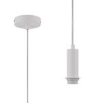 Wick 10cm Body 1.5m 1 Light Pendant, 1 x E27, Satin White