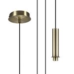 Wick 5m Single Pendant (FRAME ONLY), 1 x G9, Antique Brass