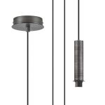 Wick 5m Single Pendant (FRAME ONLY), 1 x G9, Aged Pewter