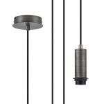 Wick 10cm Body, 5m Single Pendant (FRAME ONLY), 1 x E27, Aged Pewter