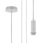 Wick 10cm Body, 5m Single Pendant (FRAME ONLY), 1 x E27, Satin White