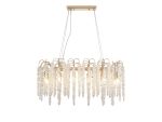Wisteria Oval Pendant, 12 Light E14, French Gold / Crystal Item Weight: 14kg