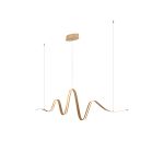Gitiana Wave Pendant, 1 x 34W LED, Triac Dimmable, 3000K, 2000lm, Gold, 3yrs Warranty