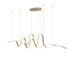 Gitiana Double Wave Pendant, 1 x 65W LED, Triac Dimmable, 3000K, 3600lm, Gold, 3yrs Warranty