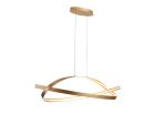 Gitiana Loop Pendant, 1 x 36W LED, Triac Dimmable, 3000K, 2400lm, Gold, 3yrs Warranty