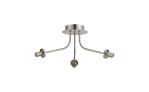 Templo 40cm Semi Flush Light (FRAME ONLY), 3 Light G9, Satin Nickel