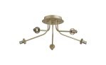 Templo 50cm Semi Flush Light (FRAME ONLY), 5 Light G9, Light Painted Beige