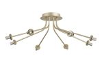 Templo 65cm Semi Flush Light (FRAME ONLY), 8 Light G9, Light Painted Beige