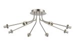 Templo 65cm Semi Flush Light (FRAME ONLY), 8 Light G9, Satin Nickel