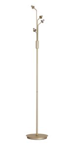 Templo Floor Lamp Without Shade, 4 Light G9, Light Painted Beige