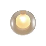 Templo 12cm Round Cognac With Inner Frosted Globe (A) Glass Shade