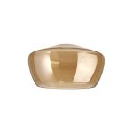 Zenth 30x16.5cm Amber Plated Trapezium Glass (E), Shade
