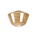Zenth 30x21.5cm Amber Plated Hexagonal Glass (G), Shade