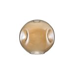 Zenth 25x23.5cm Amber Plated Round Dimple Glass (L), Shade