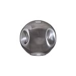 Zenth 25x23.5cm Smoke Plated Round Dimple Glass (L), Shade