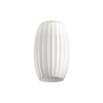 Zenth 18x29cm Opal Ribbed Tubular Glass (O), Shade