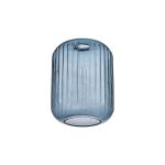 Zenth 20x25.5cm Petrol Blue Ribbed Cylinder Glass (P), Shade