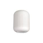 Zenth 20x25.5cm Opal Ribbed Cylinder Glass (P), Shade