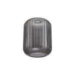 Zenth 20x25.5cm Smoke Ribbed Cylinder Glass (P), Shade