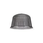 Zenth 28x17.5cm Smoke Ribbed Dome Glass (Q), Shade